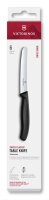 Swiss Classic, Tafelmesser, 6tlg, 11cm, gerade, schwarz, Box