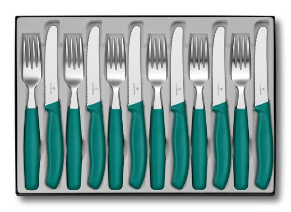 Classic, Tafel Set (Tomatenmesser),12tlg,Wellen, grün