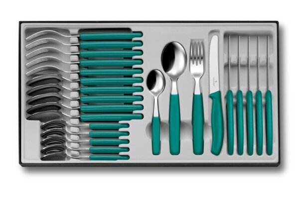 Classic, Tafel Set (Tomatenmesser), 24tlg, Wellen, grün