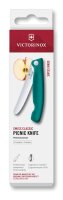 Swiss Classic, Picknick Messer, 11cm, Wellen, grün, Box