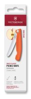 Swiss Classic, Picknick Messer, 11cm, Wellen, orange, Box