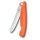 Swiss Classic, Picknick Messer, 11cm, Wellen, orange, Box