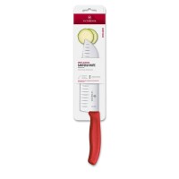 Swiss Classic, Santokumesser, 17cm, gerade, Kullen, rot,Blister