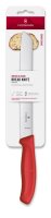 Swiss Classic, Brotmesser, 21cm, Wellen, rot, Blister