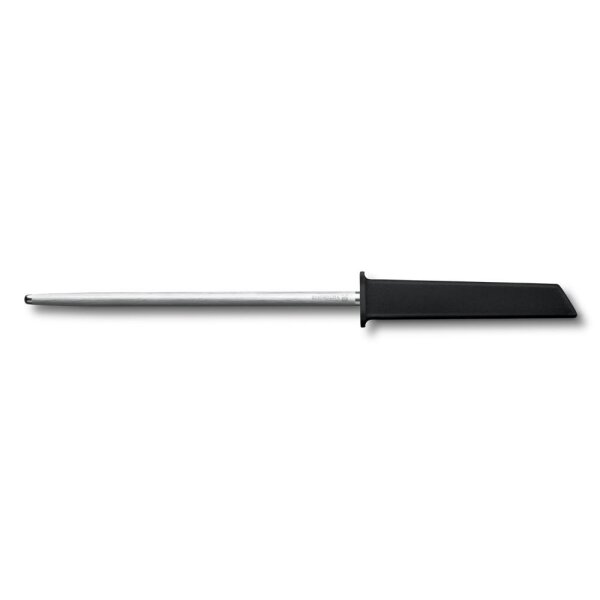 Modern, Abziehstahl, 23 cm, Mittelfeinzug, rund, schwarz