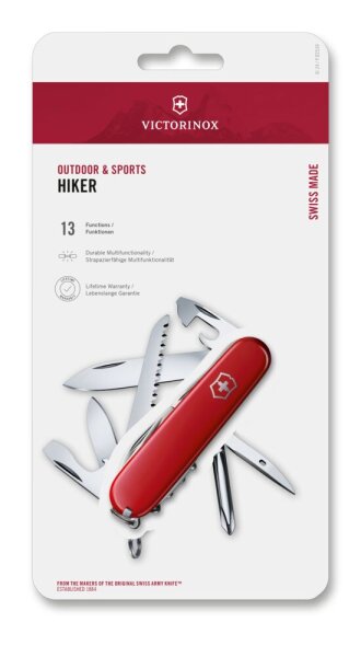 Hiker, 91 mm, rot, Blister