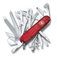 Swiss Champ, 91 mm, red transparent, Blister