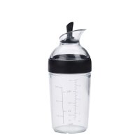 Salatdressing Shaker 240ml transparent/schwarz Ø 6...