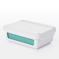 Eiswürfelform 48 Eiswürfel weiß/türkis 12x19x6 cm