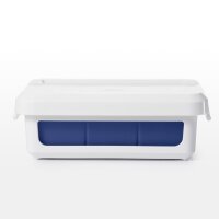 Eiswürfelform 6 Eiswürfel weiß/blau 13x18x6 cm