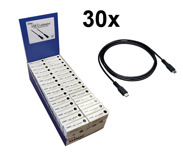 Thekendisplay 30x USB Typ C auf C Ladekabel