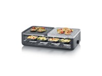 2366 Raclette Black Line 8er m. 1/2 Stein 1/2 Antihaftplatte