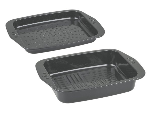 Bräter Aroma 39x28x7 cm grau