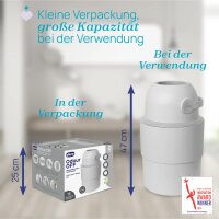 Teleskop Windeleimer Odour Off grau 29x25x29,3 cm