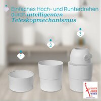 Teleskop Windeleimer Odour Off grau 29x25x29,3 cm