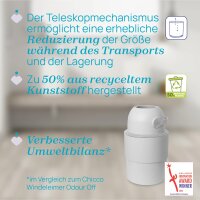 Teleskop Windeleimer Odour Off grau 29x25x29,3 cm