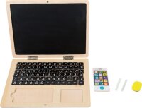 Holz-Laptop mit Magnet-Tafel 83-teilig