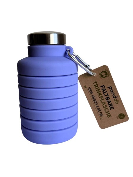 Trinkflasche 700ml faltbar Silikon lila