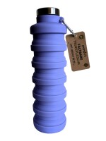 Trinkflasche 700ml faltbar Silikon lila
