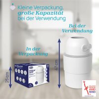 Teleskop Windeleimer Odour Off weiß 29x25x29,3 cm