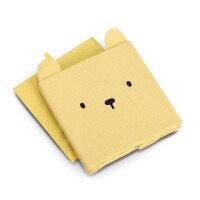 Aufbewahrungsbox Bär Musselin 28x28x28cm BW/ Polyester gelb