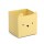 Aufbewahrungsbox Bär Musselin 28x28x28cm BW/ Polyester gelb