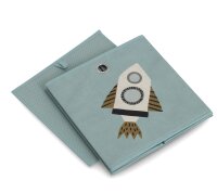 Aufbewahrungsbox Rocket Vlies 28x28x28cm petrol