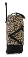 Einkaufstrolley Print Schwarz/Dunkelbraun, 33 L | Shopping-Roller mit Rädern