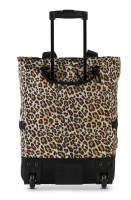 Einkaufstrolley Print Schwarz/Dunkelbraun, 33 L | Shopping-Roller mit Rädern