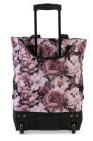 Einkaufstrolley Print Schwarz/Azalee, 33 L | Shopping-Roller mit Rädern