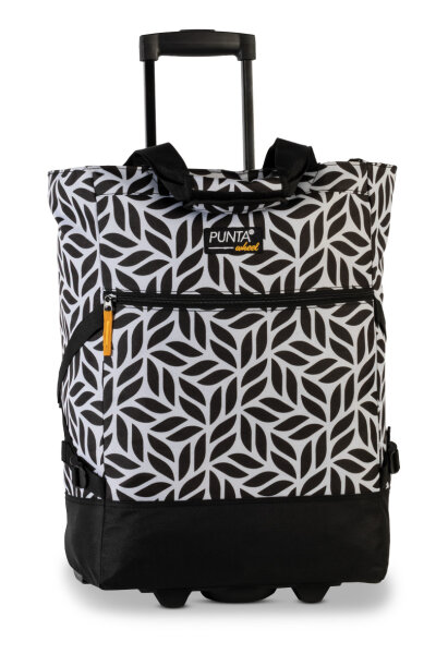 Einkaufstrolley Print Weiß, 33 L | Shopping-Roller mit Rädern