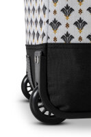 Einkaufstrolley Print Beige/Marineblau, 33 L | Shopping-Roller mit Rädern