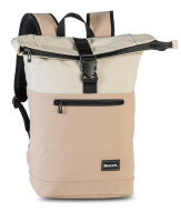 Bench "hydro" Roll-Top-Rucksack *graubraun/sand