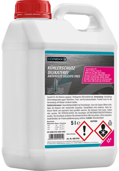 COREXX Kühlerschutz "Silikatfrei G12+"Konzentrat, bis -37 °C