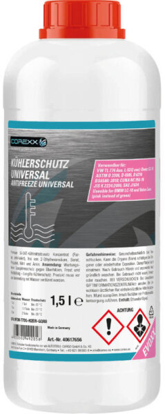 COREXX Kühlerschutz "Uni EVOXX"Premium Si-OAT-Kühlmittelzusa