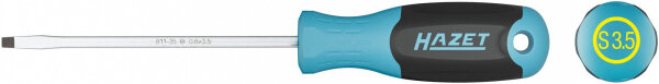 HAZET Schraubendreher "811"Schlitz, Rundklinge, rutschfester