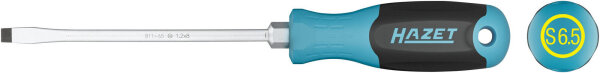 HAZET Schraubendreher "811"Schlitz, Rundklinge, rutschfester