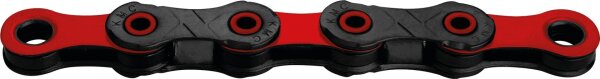 KMC Kette DLC12, 12-fach, 126 Glieder, black/red, waxed