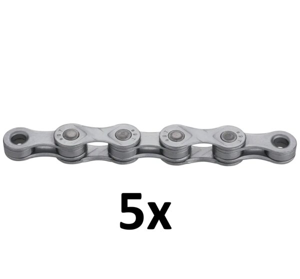 KMC Kette e9 EPT, 9-fach, 136 Glieder, dark silver, VE 5 Stück Werkstattpackung