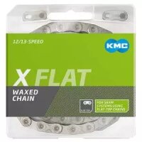 KMC Kette X-Flat, Sram 12-/13-fach, 126 Glieder, silver, waxed