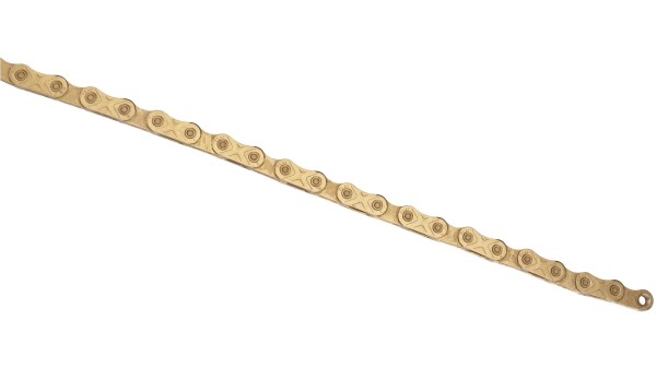 KMC Kette X-Flat, Sram 12-/13-fach, 126 Glieder, Ti-N Gold, waxed