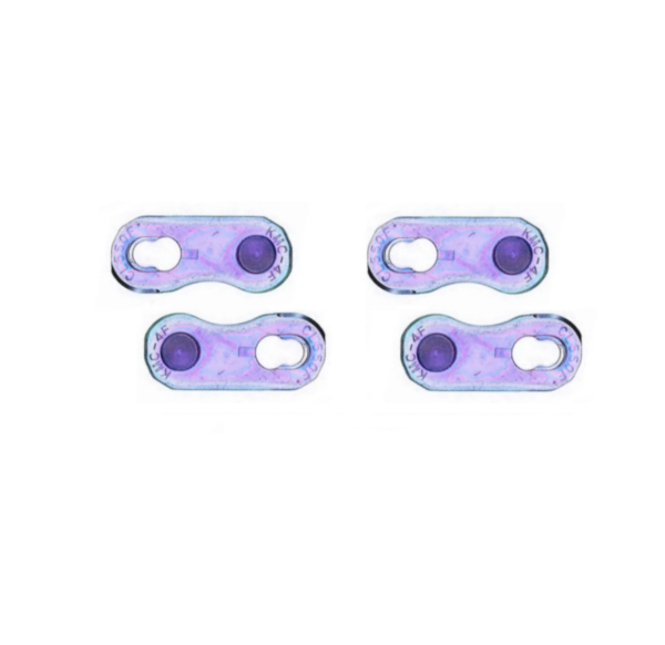 KMC Kettenschloss MissingLink FLATNR Aurora-Blue, 2 Stück auf Karte