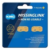 KMC Kettenschloss MissingLink FLATNR gold, 2 Stück auf Karte