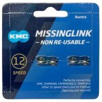 KMC Kettenschloss MissingLink 12NR Aurora-Green, 2 Stück auf Karte