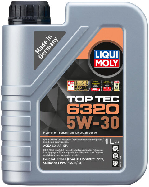 LIQUI MOLY Motoröl "Top Tec 6320"SAE 5W-30, Synthese Technol