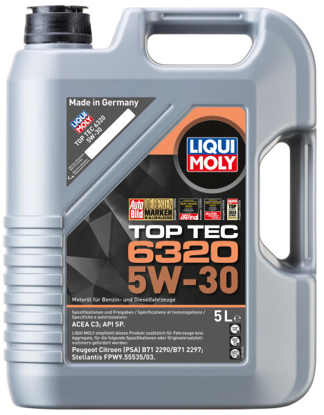 LIQUI MOLY Motoröl "Top Tec 6320"SAE 5W-30, Synthese Technol