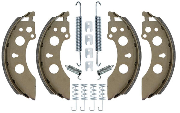 NB PARTS BremsbackensatzKomplett für 1 Achse, mit Federn, Gr