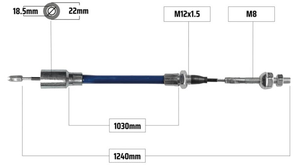 NB PARTS BremsseilzugKnott Bremse, Glocke: 22 mm (Außenmaß),