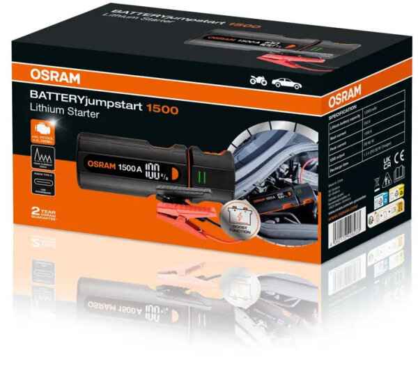 OSRAM Starter "BATTERYjumpstart 1500"12 V, Startbooster, Pow