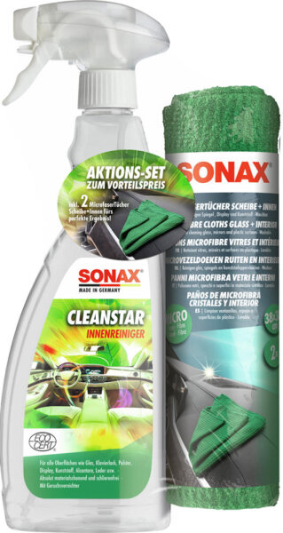 SONAX Aktions-Set "CleanStar Ecocert+MicrofaserTücher"Spezia